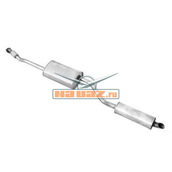 Глушитель с резонатором и гофрой УАЗ ПАТРИОТ, ЗМЗ-409, Е-4 нерж. купить с доставкой